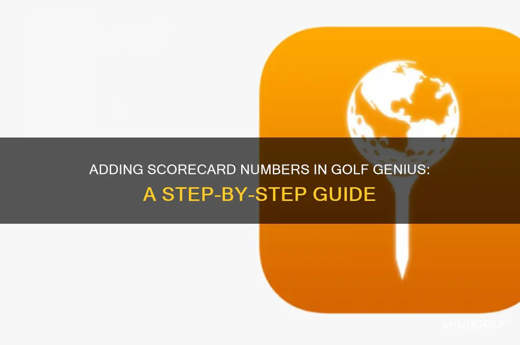 how do i put the scorecard number number golf genius