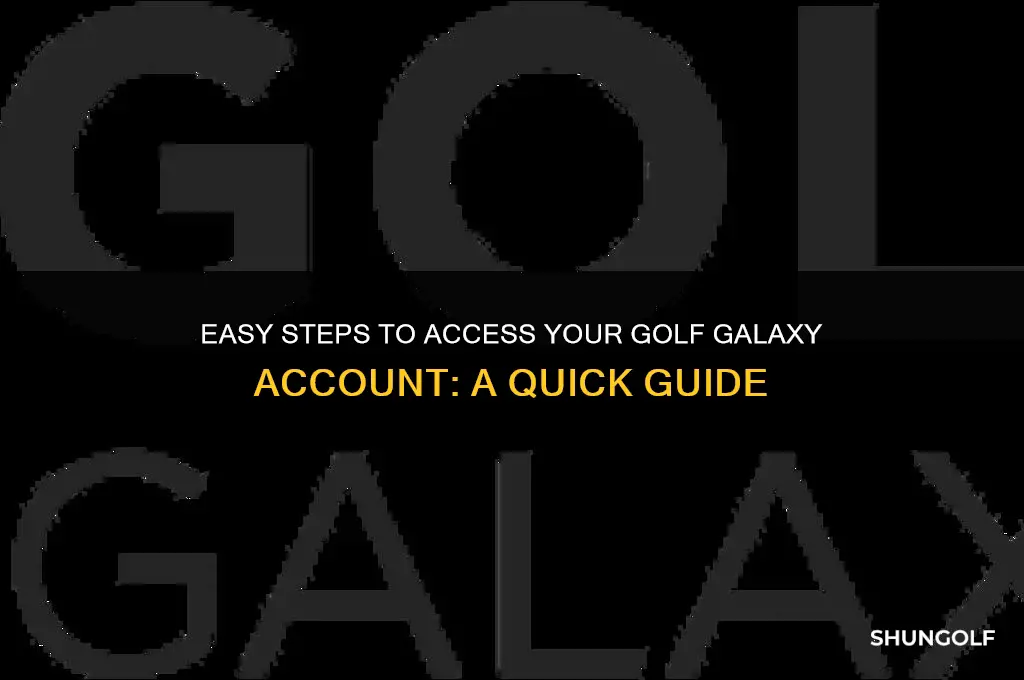 how do i sign into my golf galaxy account