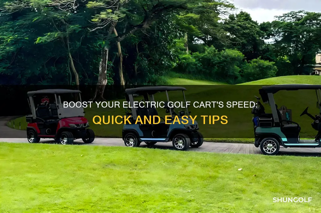 how do i speed up my electric golf cart