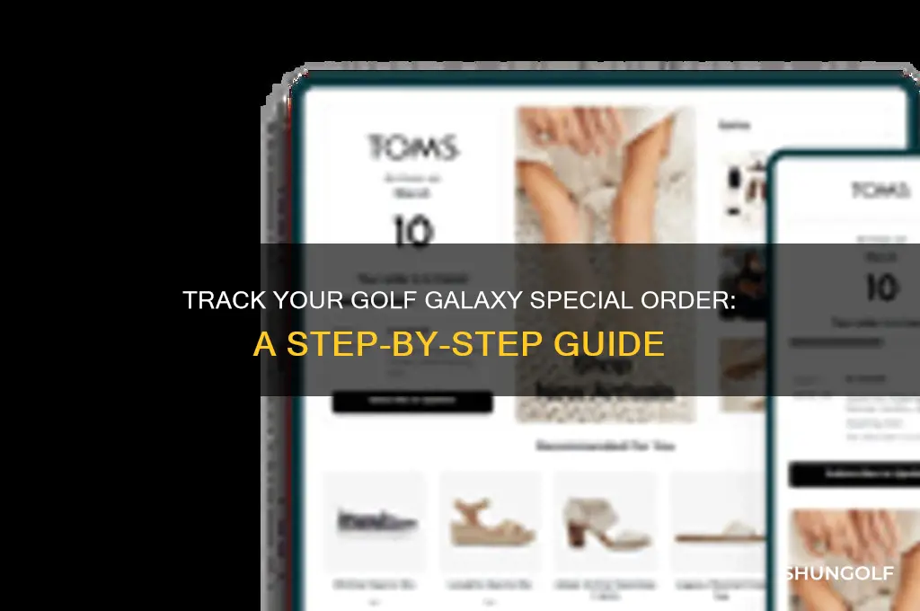 how do i track a special order from golf galaxy