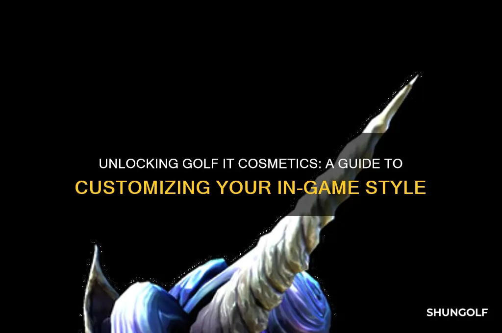 how do i unlock new costmetics on golf it