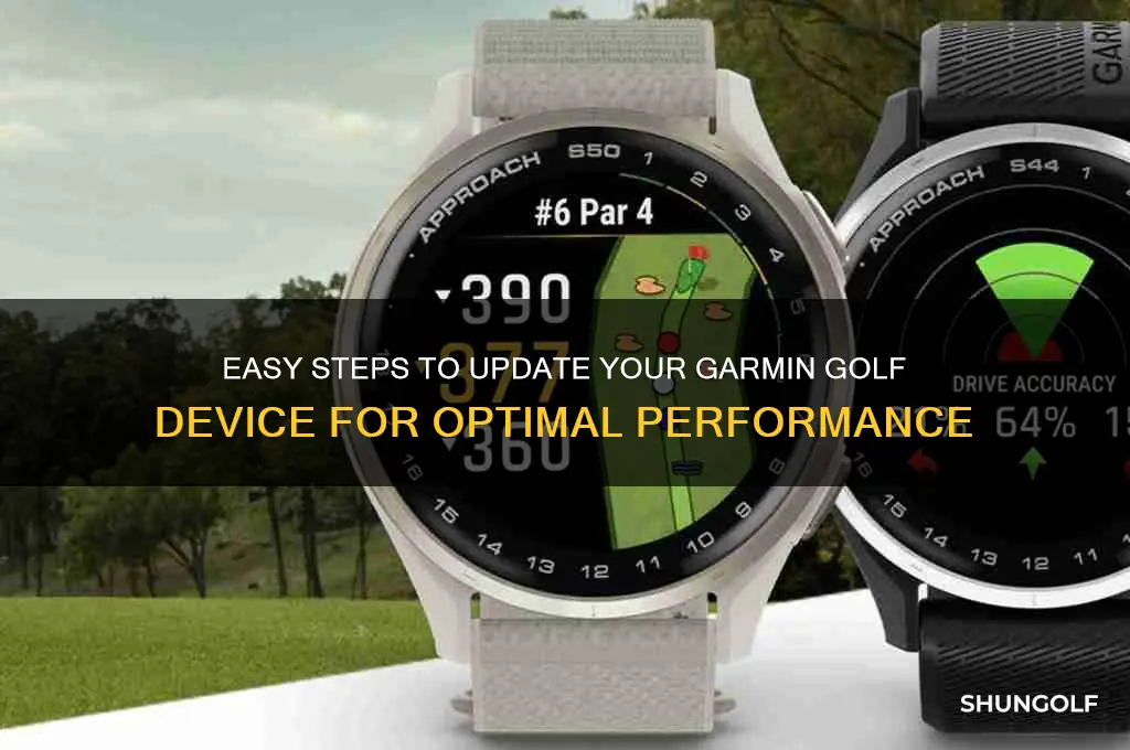 how do i update my garmin golf