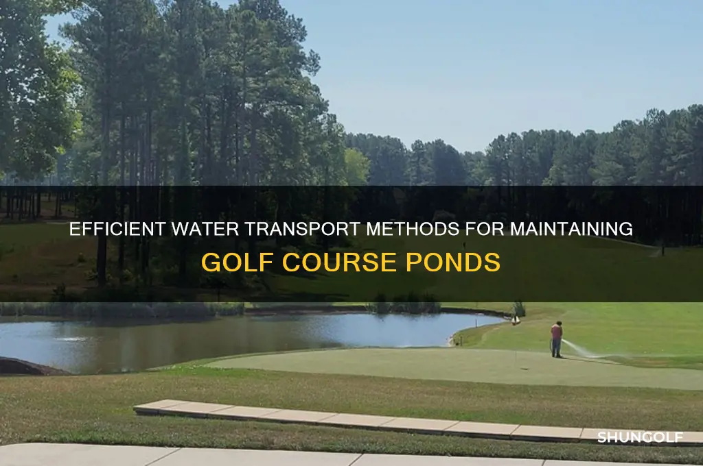 how do people transport water into golf course ponds