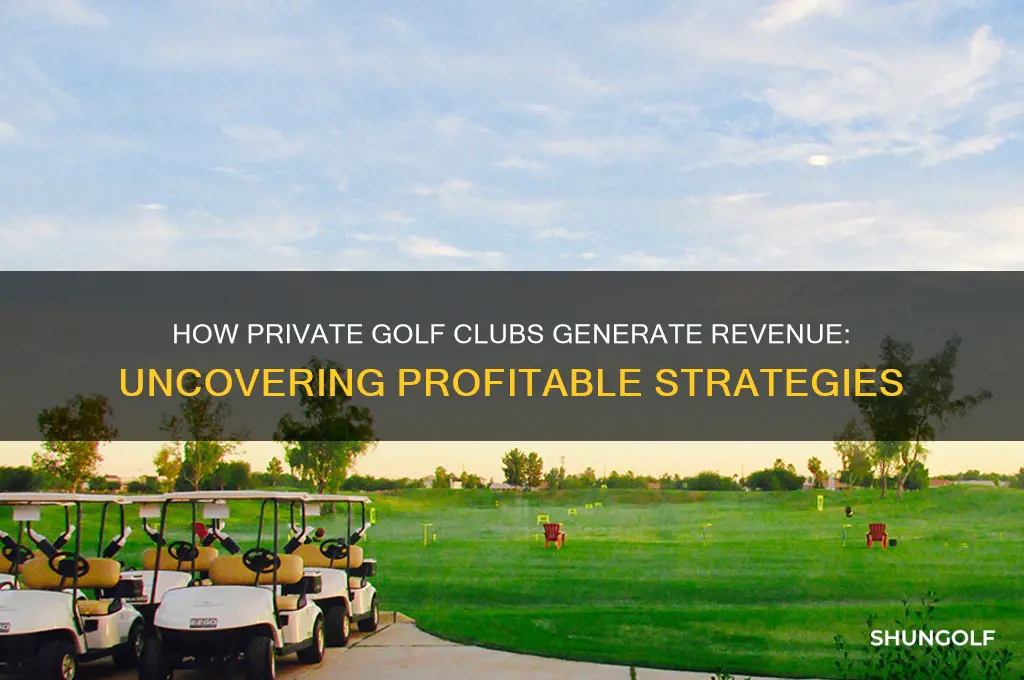 how do private golf clubs make money