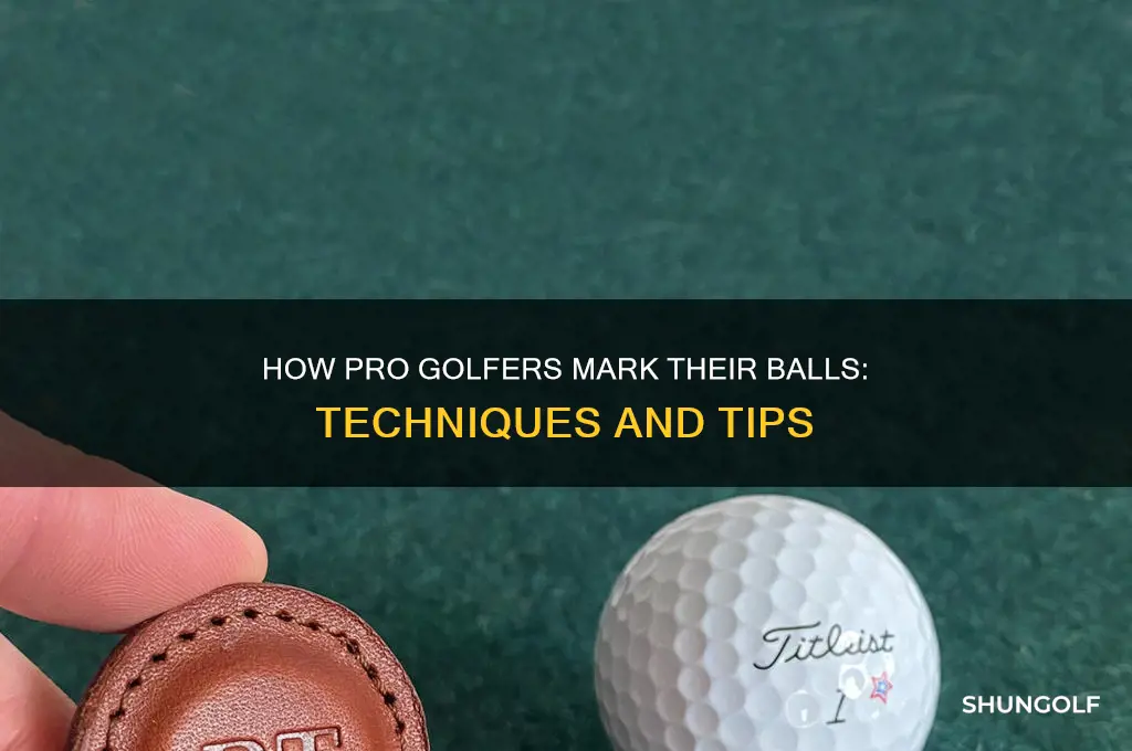 how do proffesional golfes mark their baal