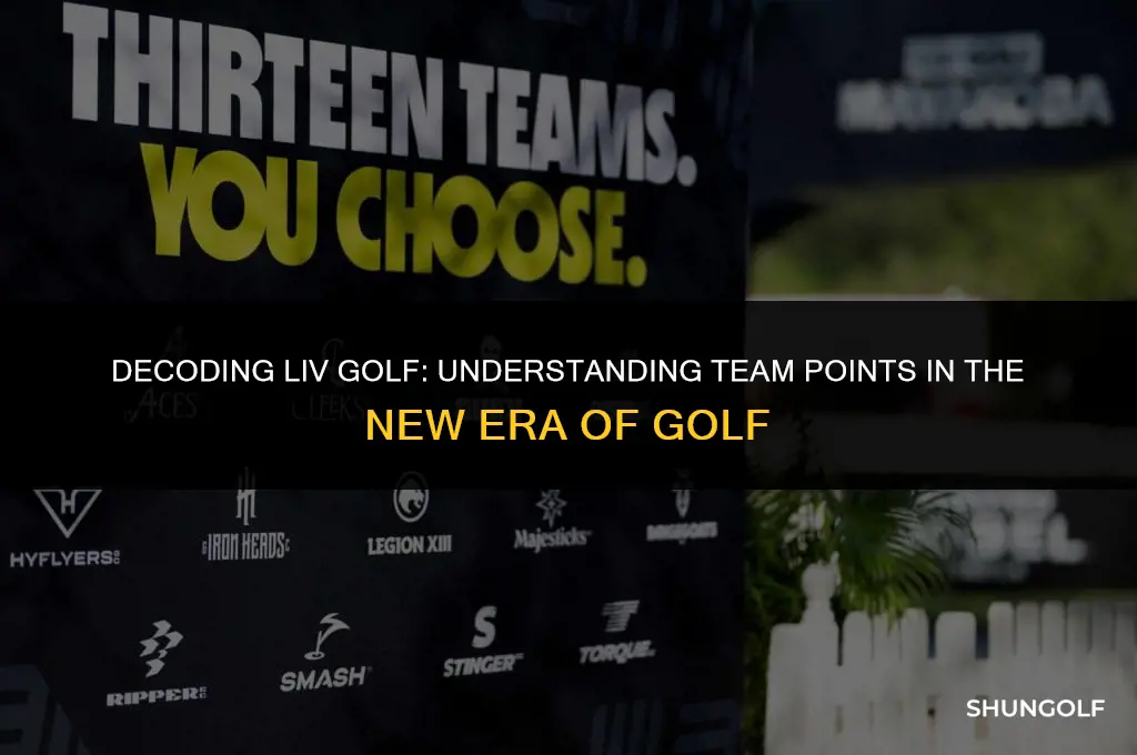 how do team points work in liv golf