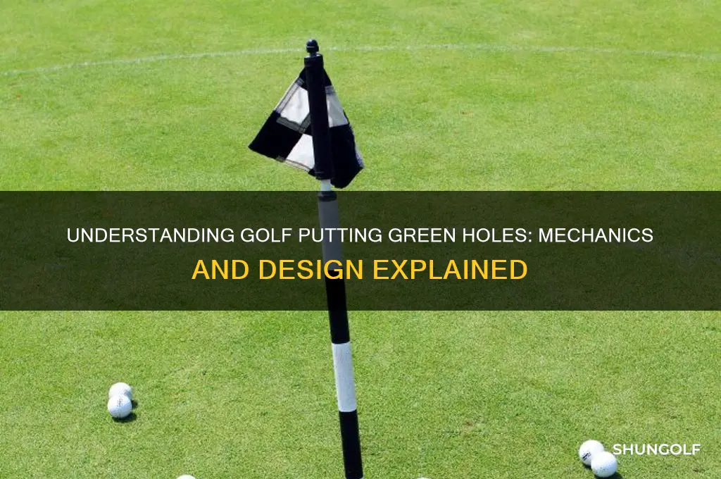 how do the golf putting green holes work