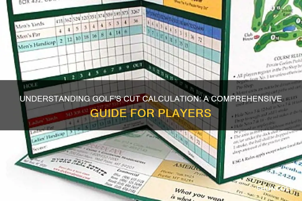 how do they calculate the cut in golf