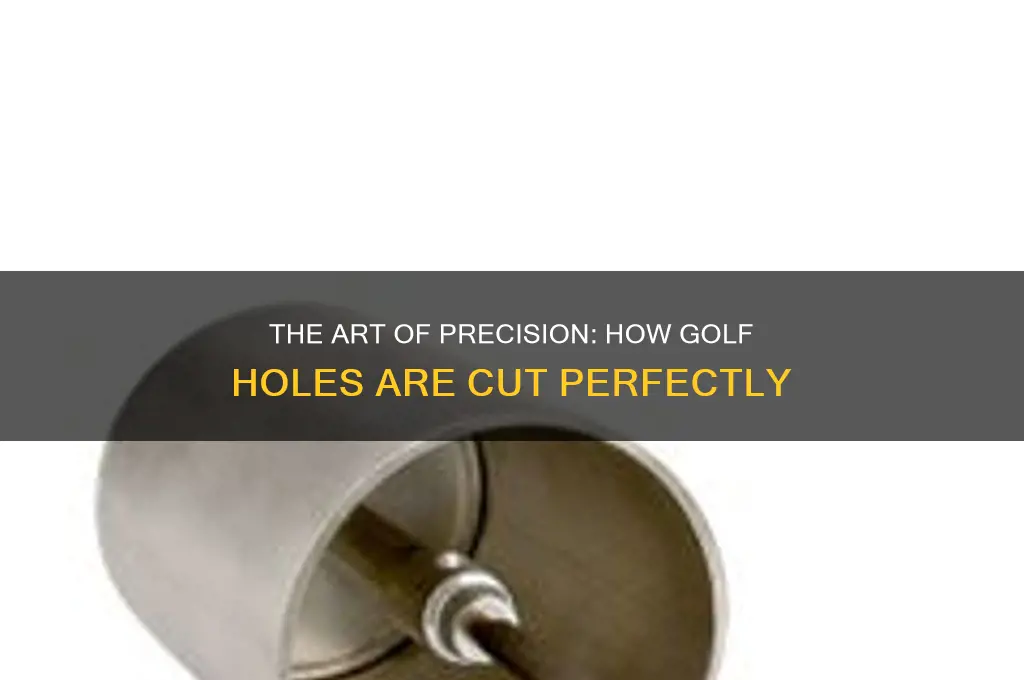 how do they cut golf holes