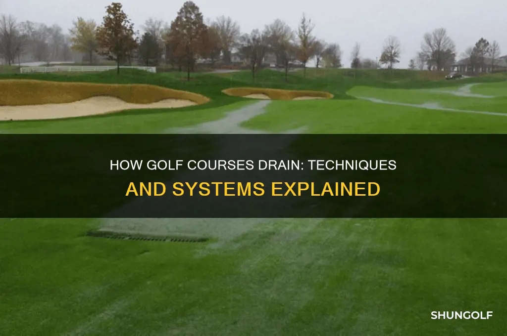 how do they drain a golf course