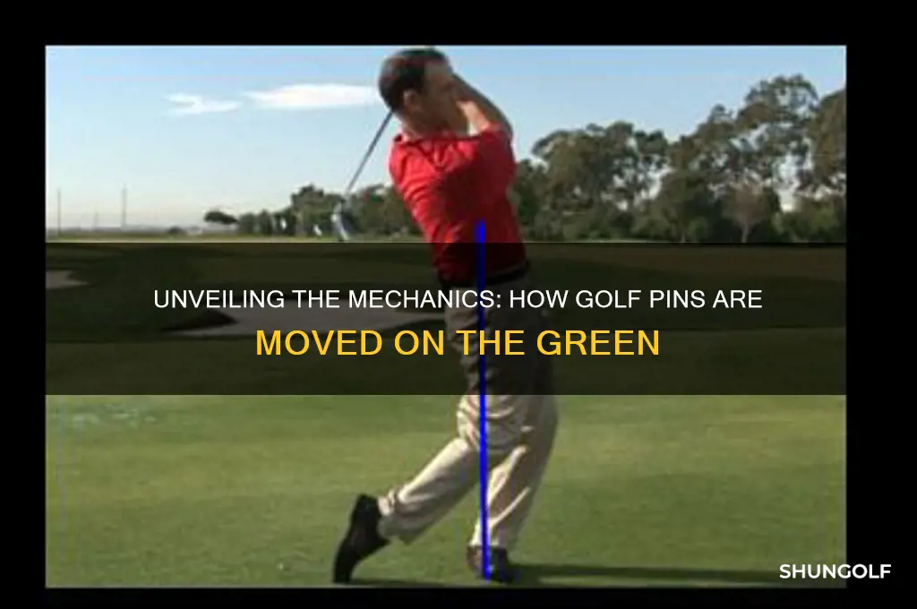 how do they move the pins in golf