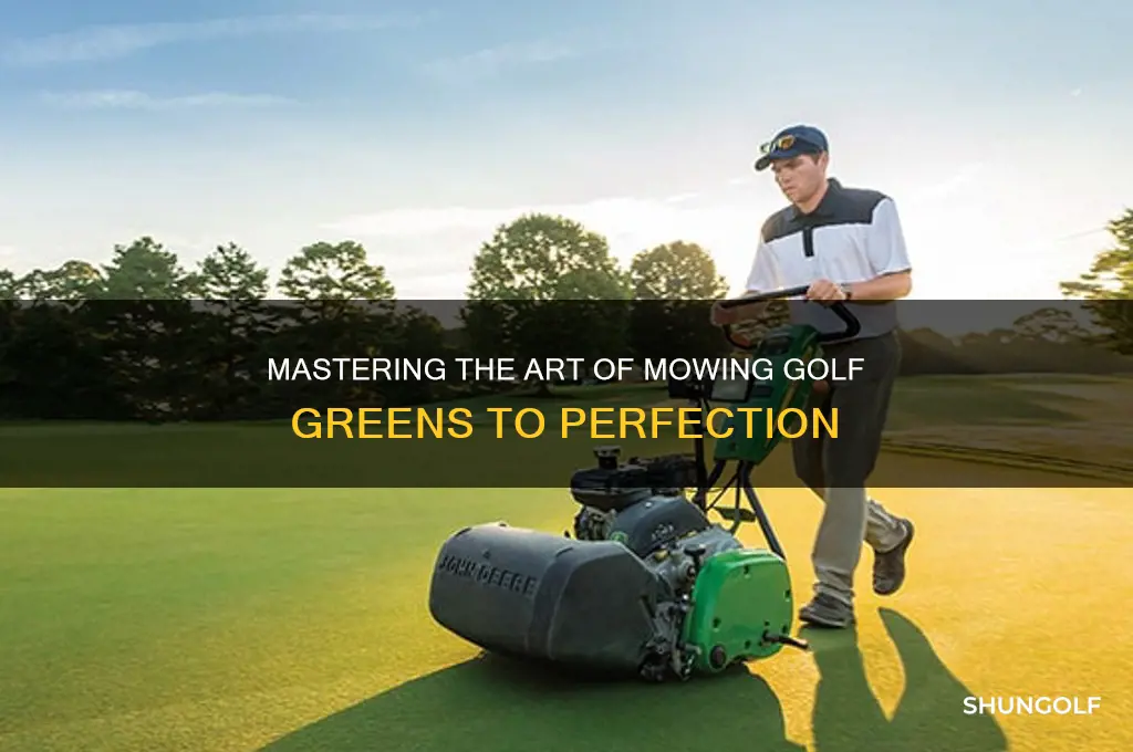 how do they mow a golf green so short