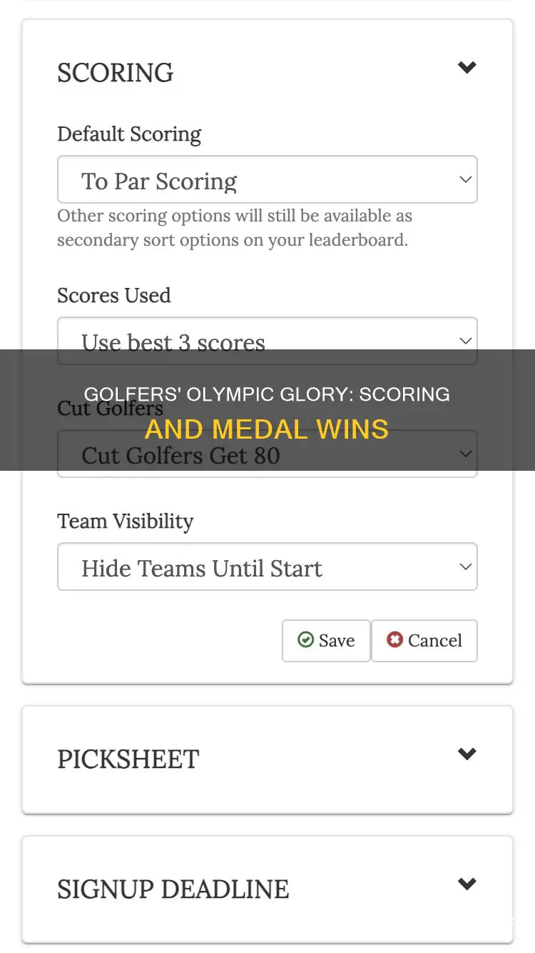 how do they score olympic golf