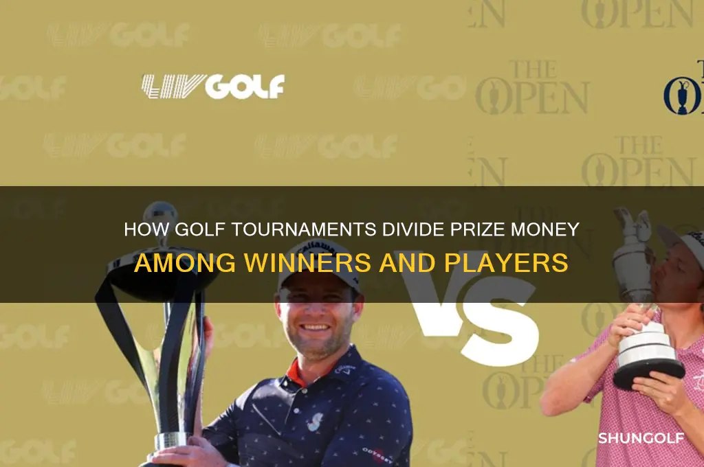 how do they split prize money in golf