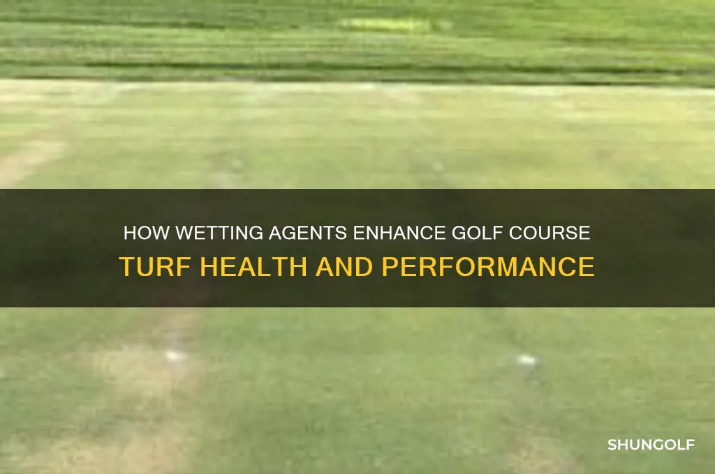 how do wetting agents work on golf courses