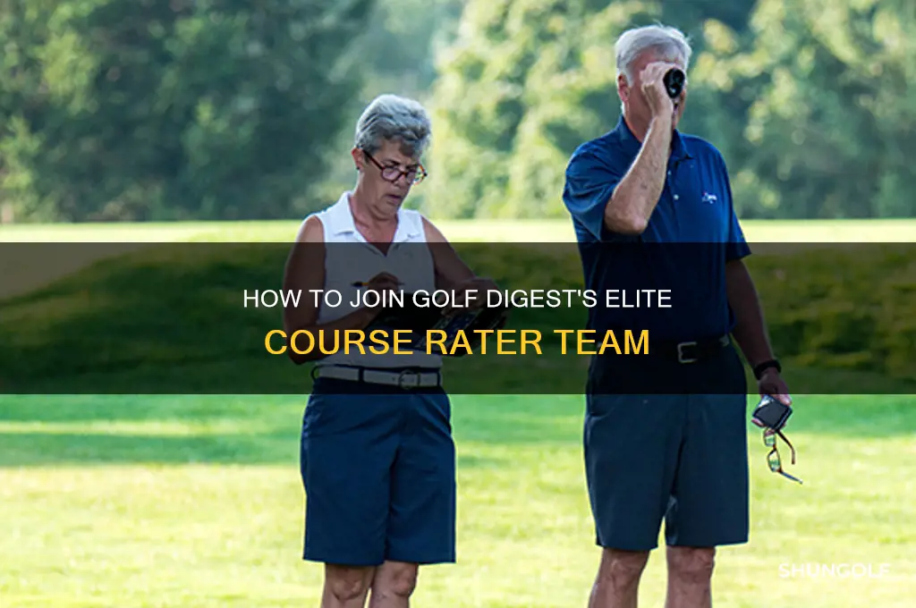 how do you become a golf digest course rater
