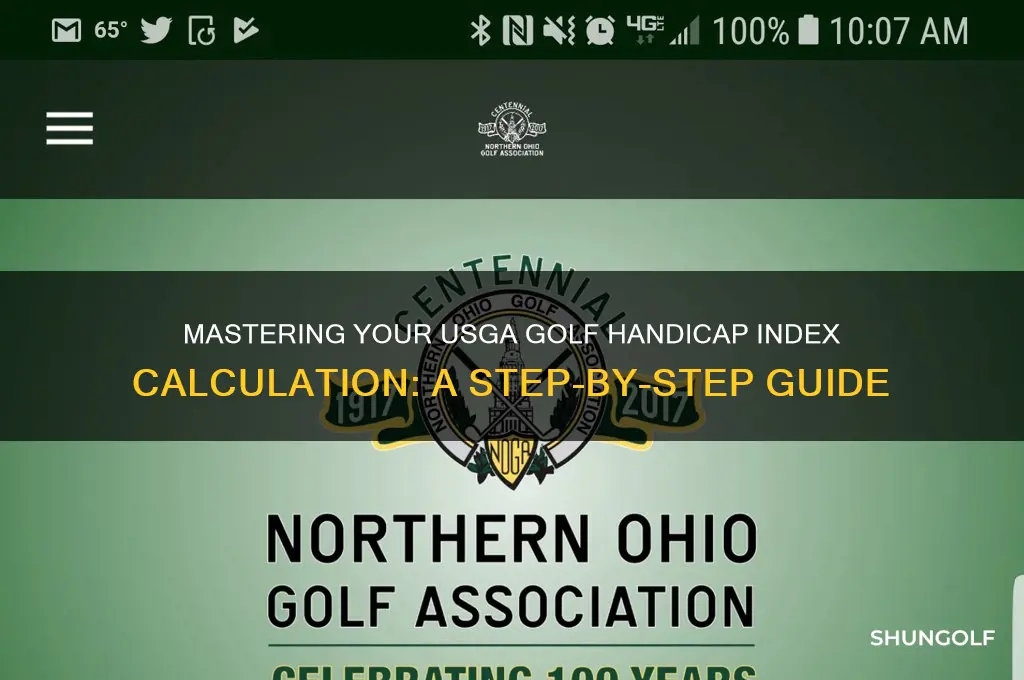 how do you calculate a usga golf handicap index