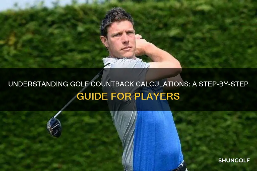 how do you calculate countback in golf