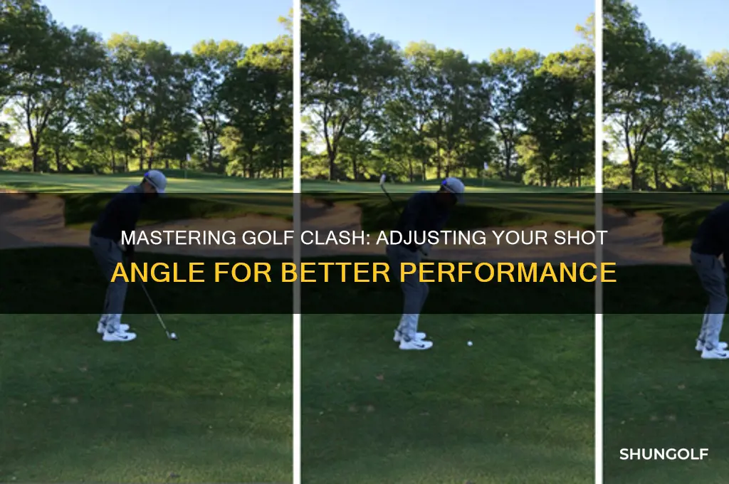 how do you change the angle on golf clash
