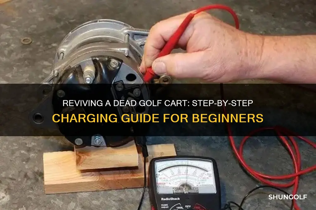 how do you charge a completely dead golf cart