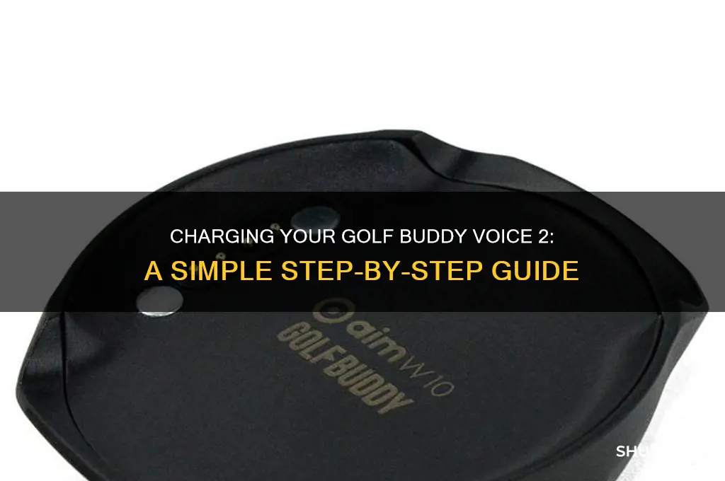 how do you charge a golf buddy voice 2