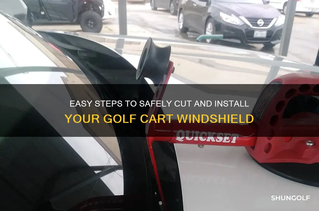 how do you cut a golf cart windshield