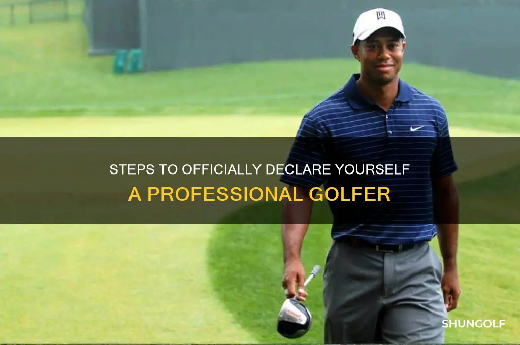 how do you declare yourself a pro golfer