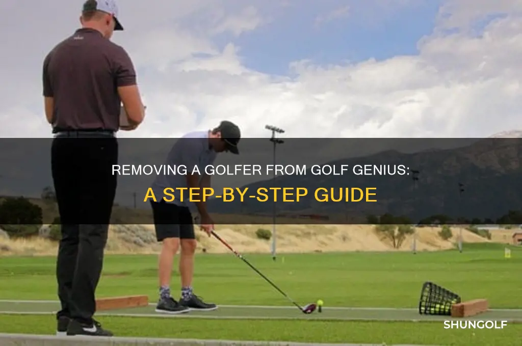 how do you delete a golfer from golf genius