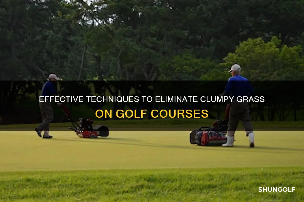 how do you eliminate clumps of grass on golf courses