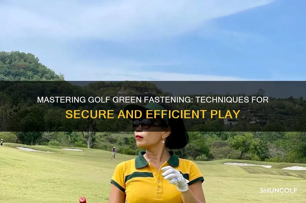 how do you fasten your greens in golf