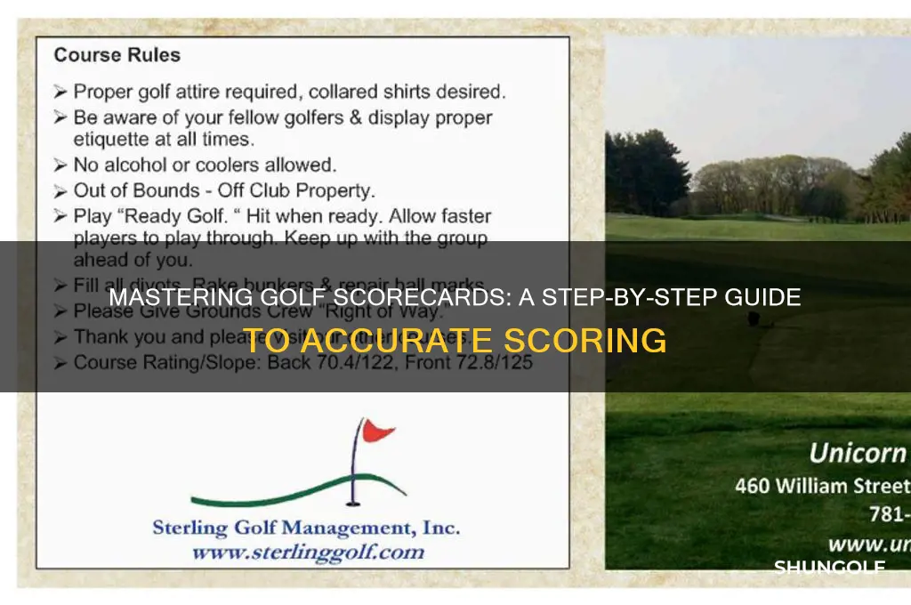 how do you fill in a golf scorecard