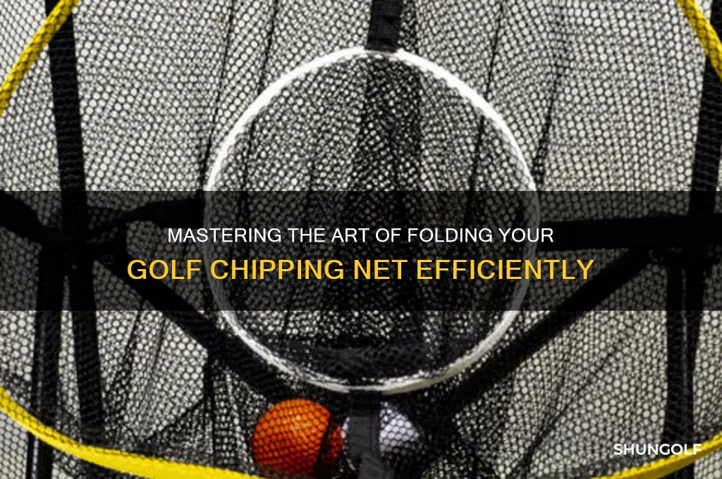 how do you fold up a golf chipping net