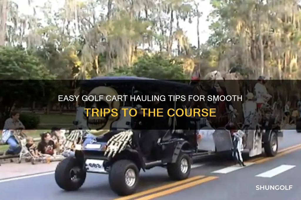how do you haul your golf cart to the racres