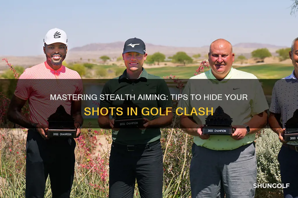 how do you hide your aiming on golf clash