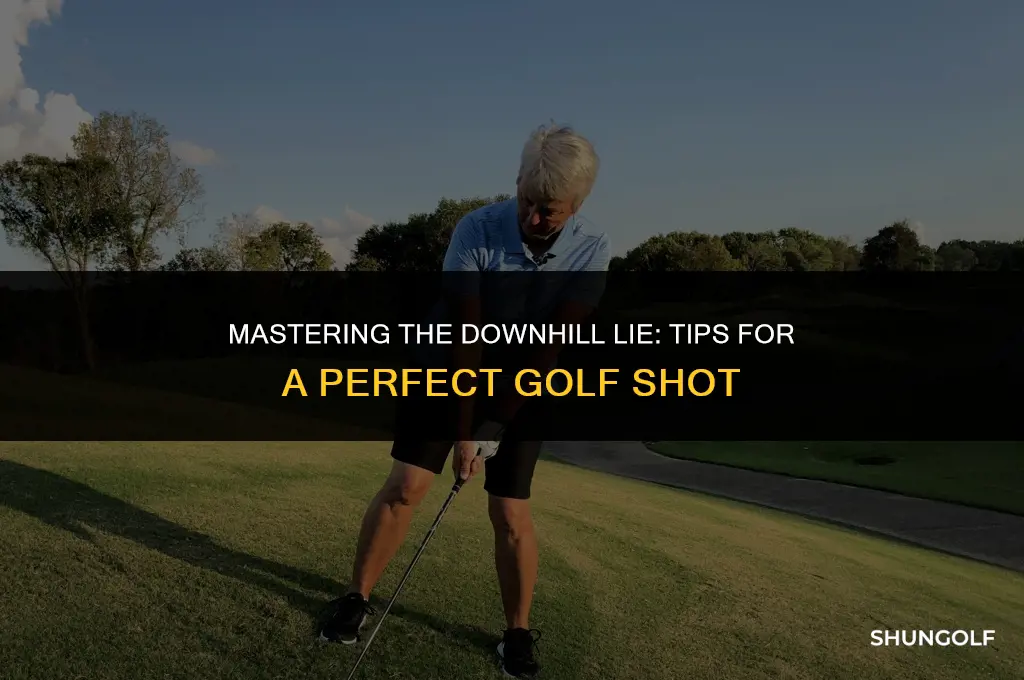 how do you hit a downhill lie golf shot