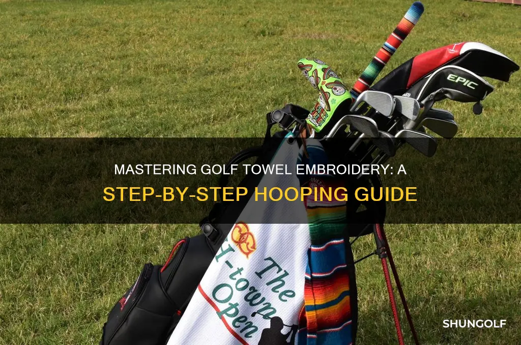 how do you hoop a golf towel for embrodiery