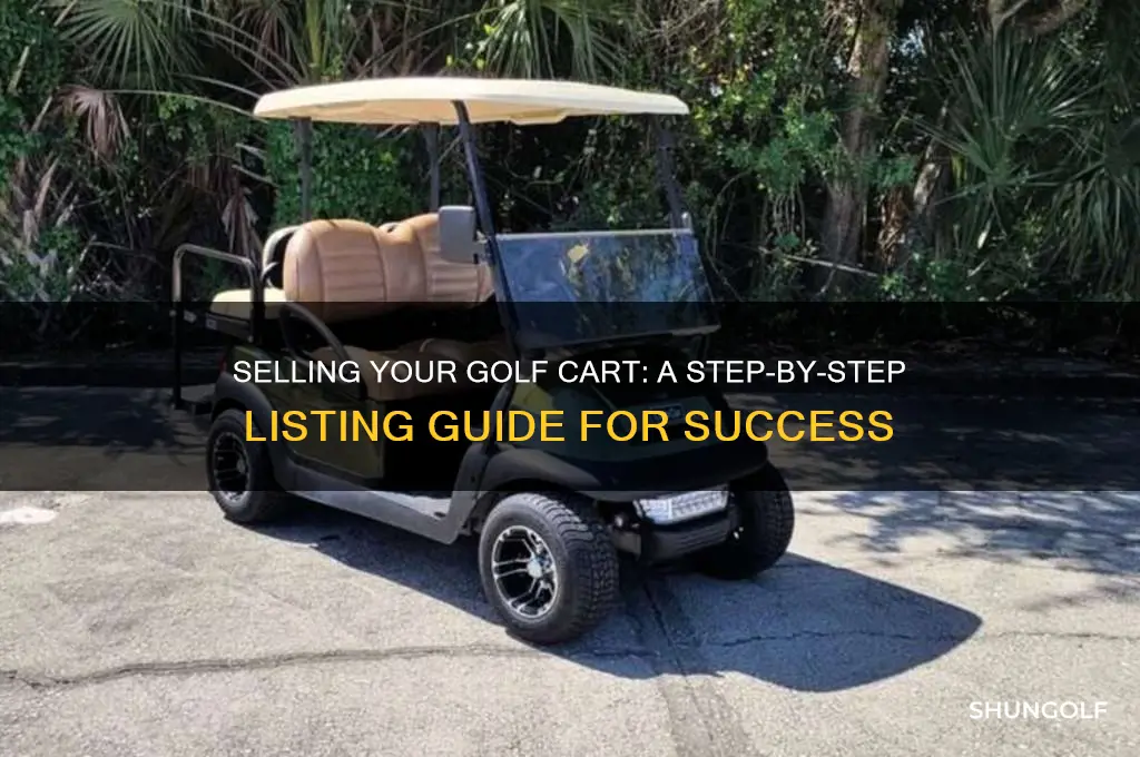 how do you list a golf cart for sale