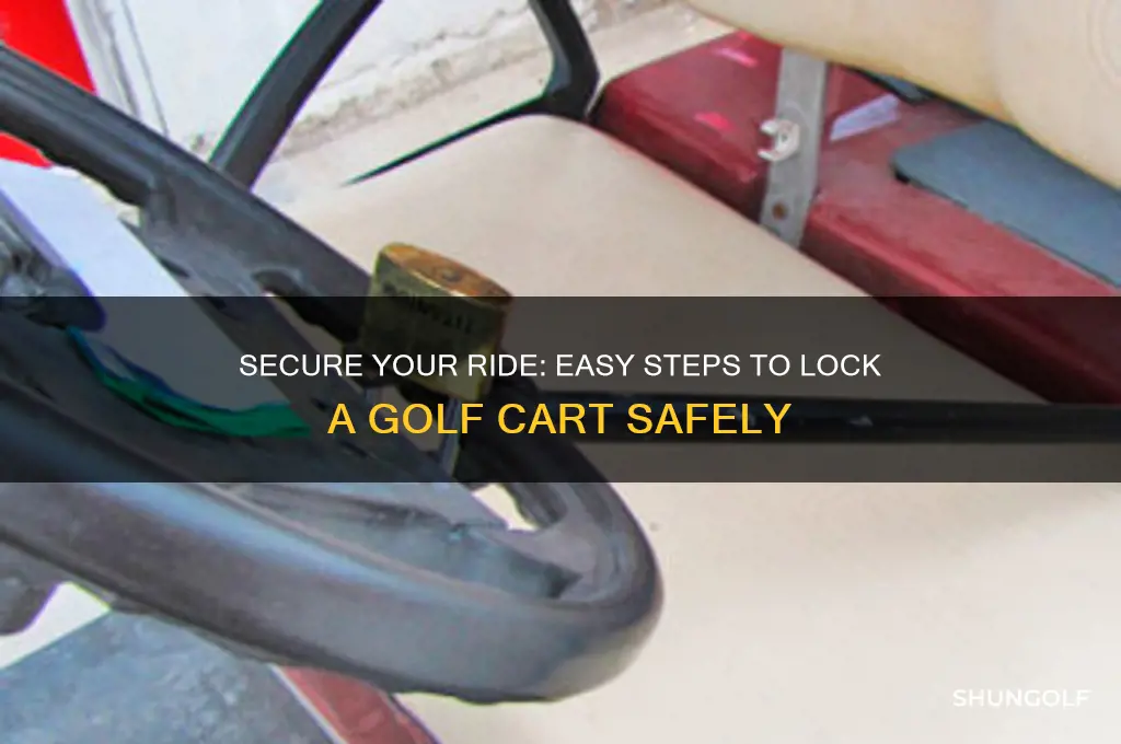 how do you lock a golf cart