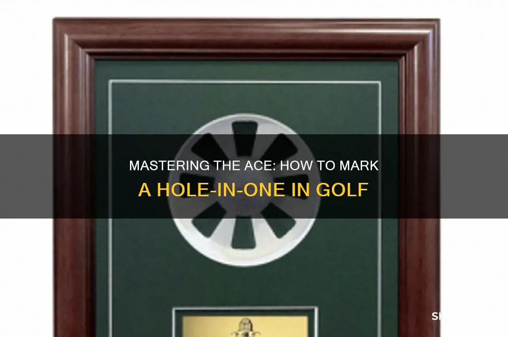 how do you mark an ace in golf