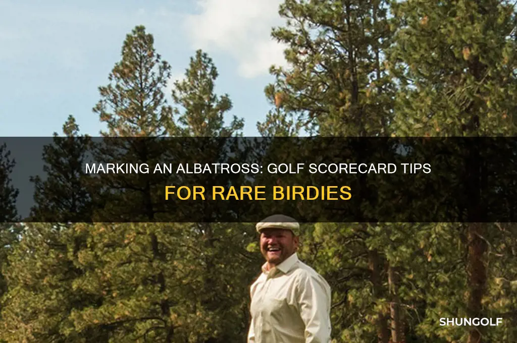 how do you mark an albatross on a golf scorecard
