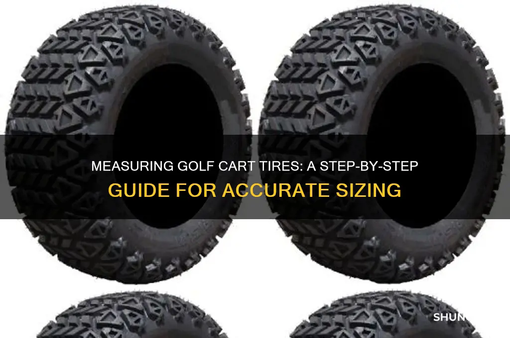 how do you measure golf cart tires