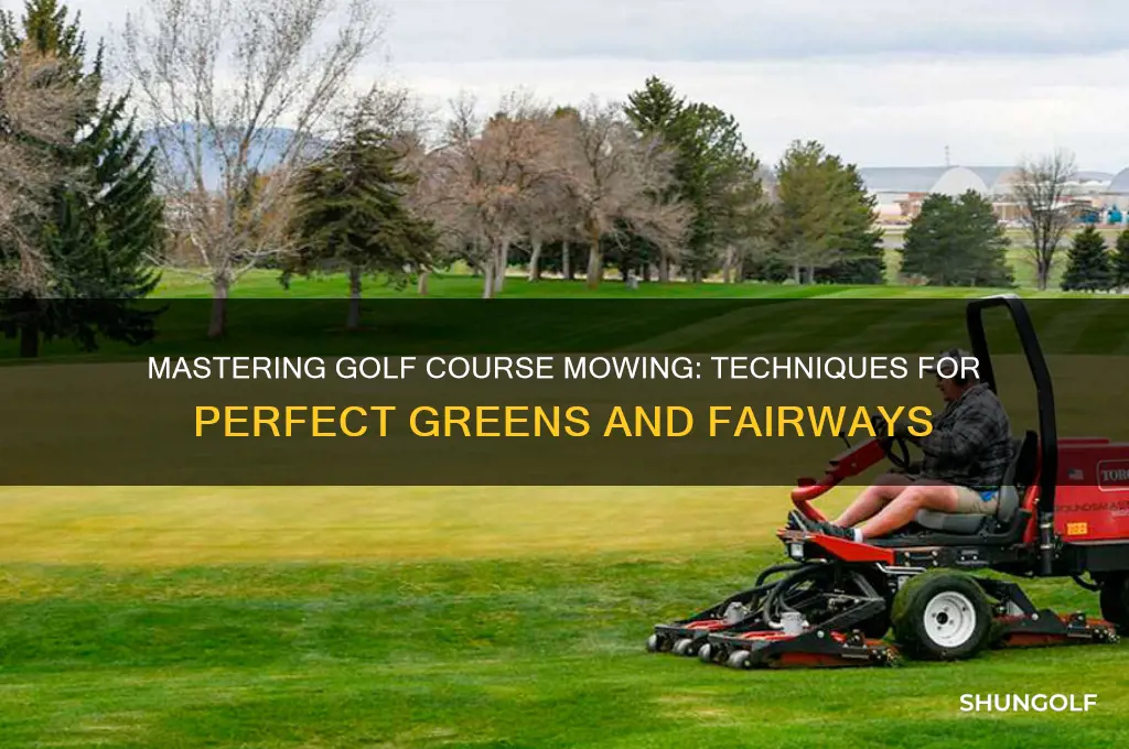 how do you mow a golf course