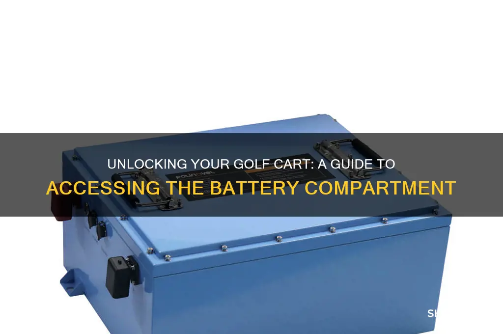 how do you open a golf cart battery compartment