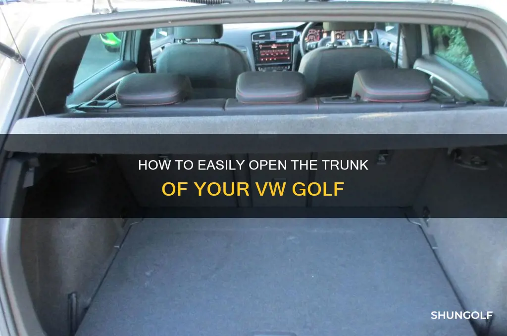 how do you open trunk for vw golf