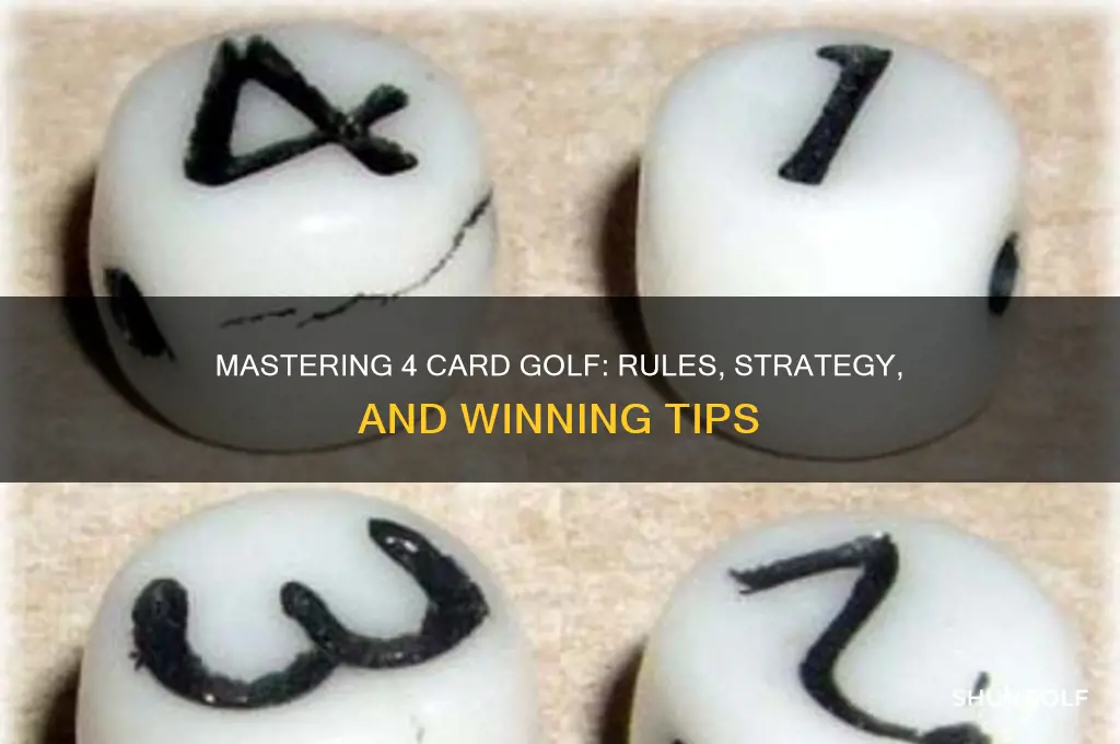 how do you play 4 card golf the card game