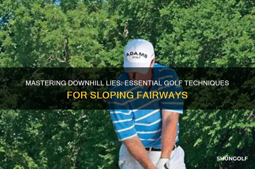 how do you play a downhill lie in golf