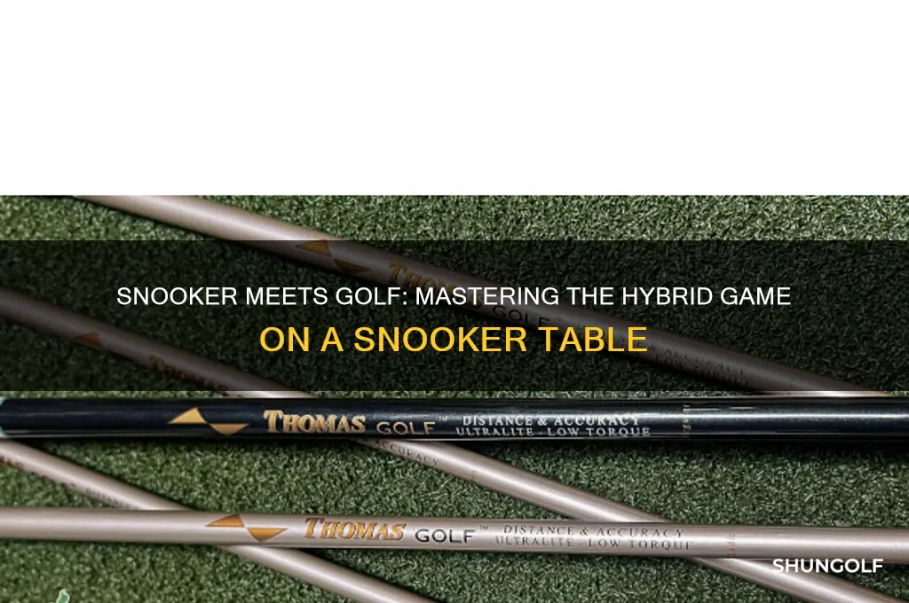 how do you play golf on a snooker table