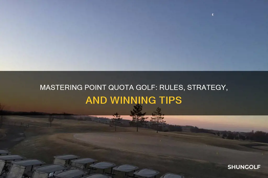 how do you play point quota in golf
