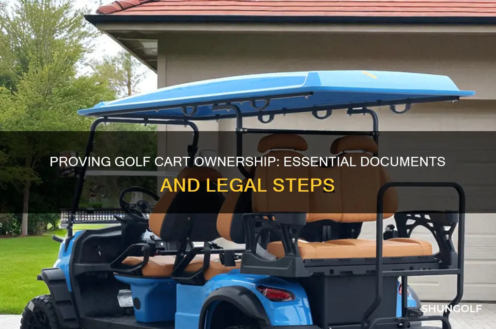 how do you prove ownership of a golf cart