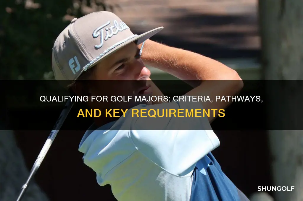 how do you qualify for golf majors